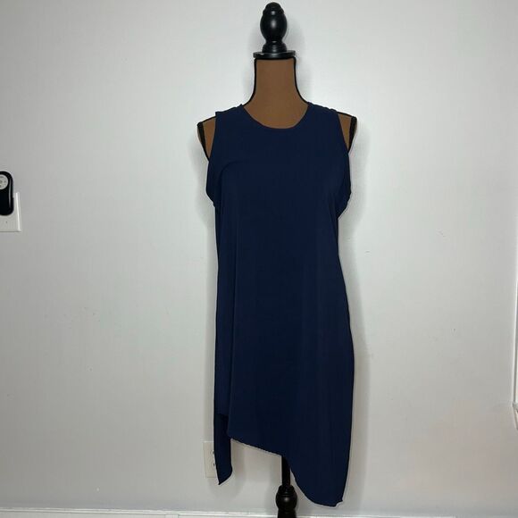 Spense Asymmetrical Navy Blue Sleeveless Tunic Tank Top Blouse, Women’s Medium - Picture 11 of 11